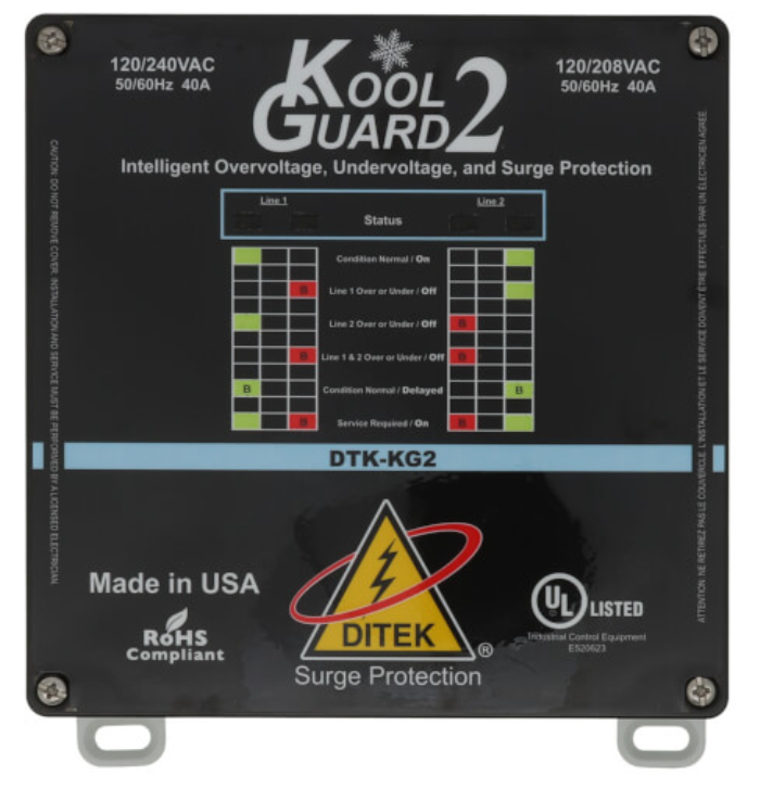 Ditek KG2 Intelligent Voltage Monitoring with Surge Protection 50kA