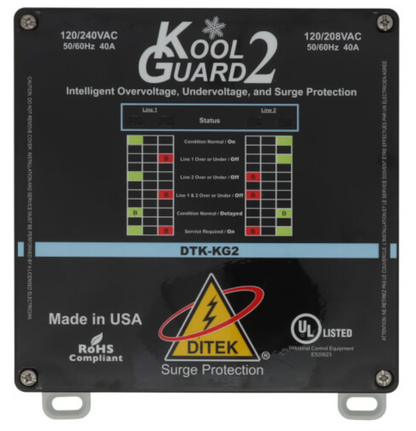 Ditek KG2 Intelligent Voltage Monitoring with Surge Protection 50kA